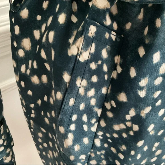 Ann Taylor Spotted Modern Trench Coat Size Large - Picture 8 of 16